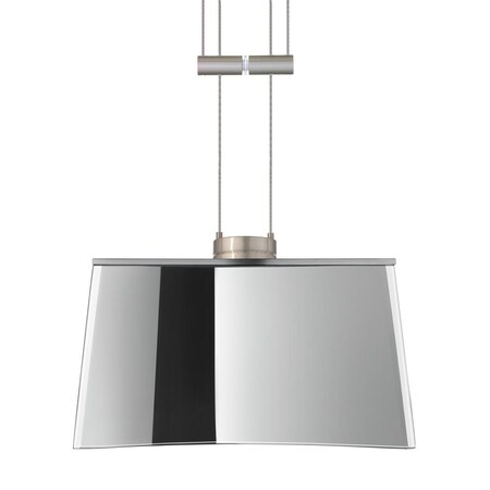 Besa Lighting Besa Groove Pendant Mirror-Frost Satin Nickel 1x50W Halogen 1XA-6773MR-SN